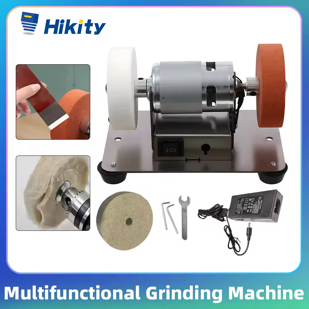 Machine à meuler et polir Hikity, outil électrique, machine à meuler à 7 vitesses, 100W, ponceuse électrique pour le traitement des métaux