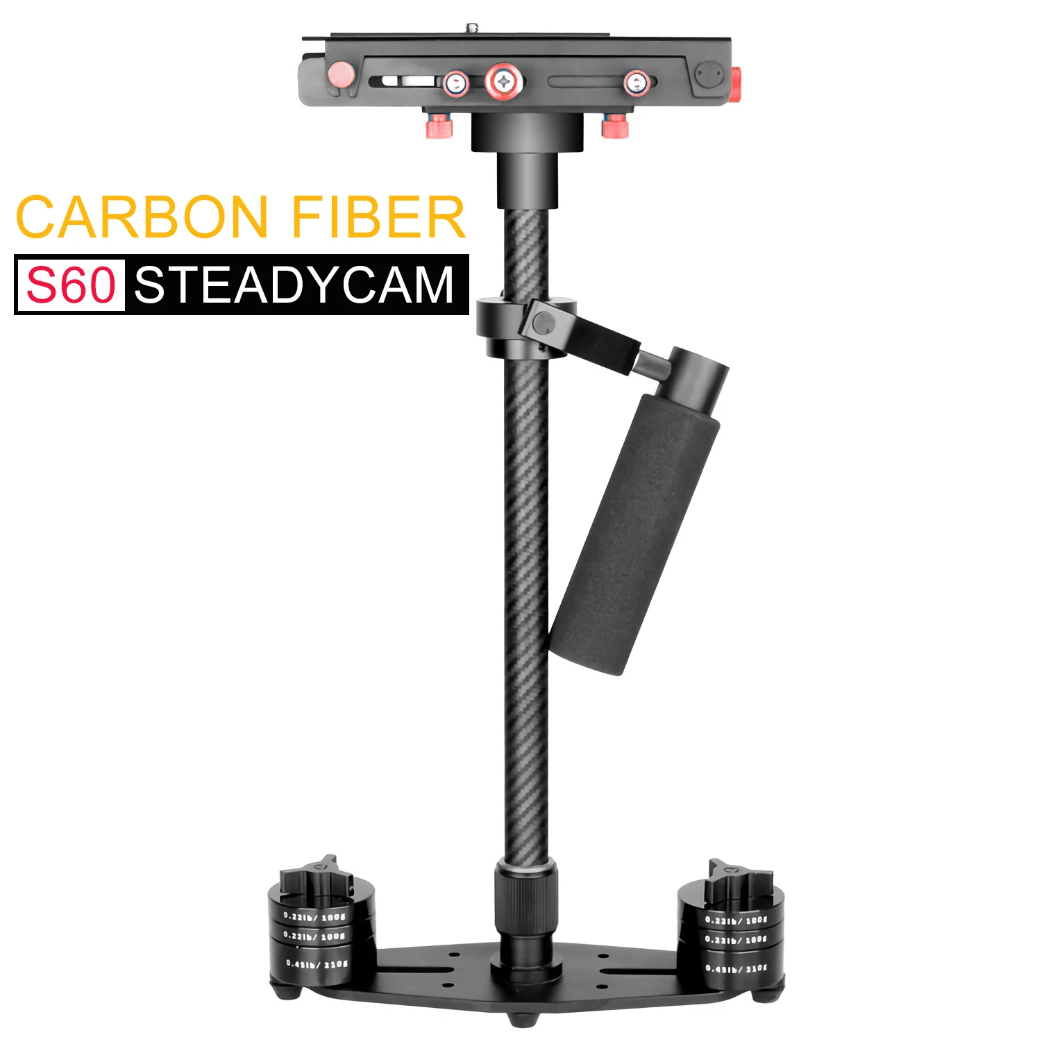 

S60 60cm Carbon Fiber Stabilizer Photo Video Handheld Steadycam DSLR Steadicam Steadicam for Camcorder Camera DSLR Canon Nikon