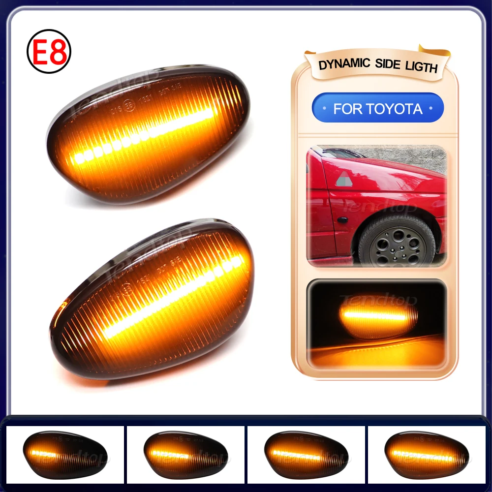 2pcs LED Dynamic LED Turn Signals Side Marker Lights Flowing  Repeater Lamp For Alfa Romeo 145 146 Type 930 1994-2001