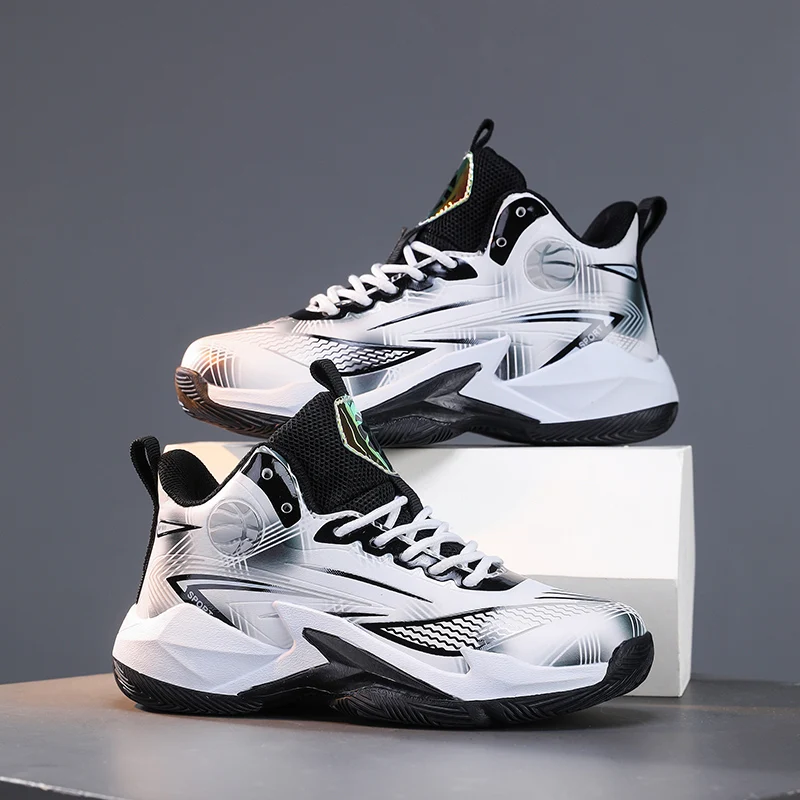 

New Boys Brand Basketball Shoes for Kids Sneakers Thick Sole Non-slip Children Sports Shoes Child Boy Training Athletic Shoes