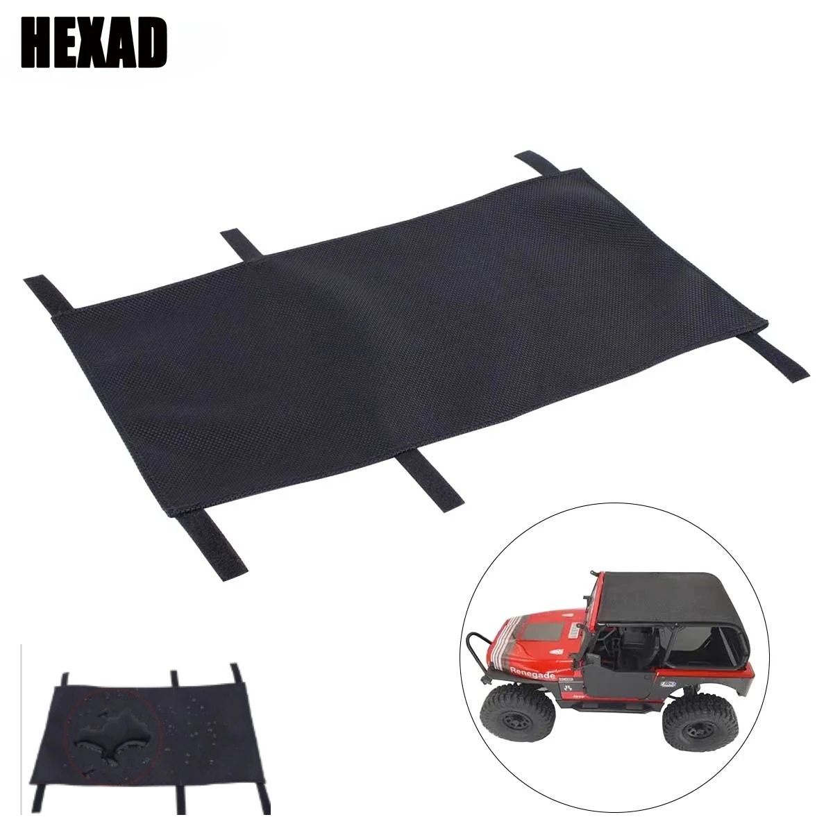 Rc Car Nylon Shade Cover Roof Decoration Upgrade Accessories for 1/10 Crawler Car Axial SCX10 III CJ-7 (AXI03008) Simulation DIY