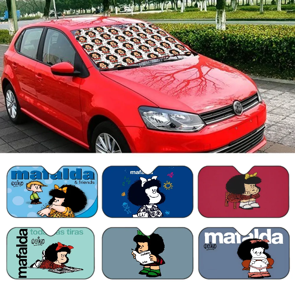 M-Mafalda ガールサンシェードリフレクター抗 UV プロテクターカスタム車のサンシェード自動サンシェードユニバーサルサンシェード夏 2025