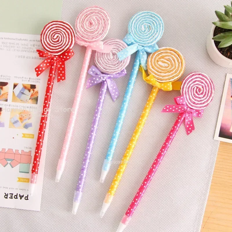 Novelty Kawaii Candy Color Pens Shape Ball Point Lollipop Ballpoint Pen Cute Stationery School Supplies Korean Stationery