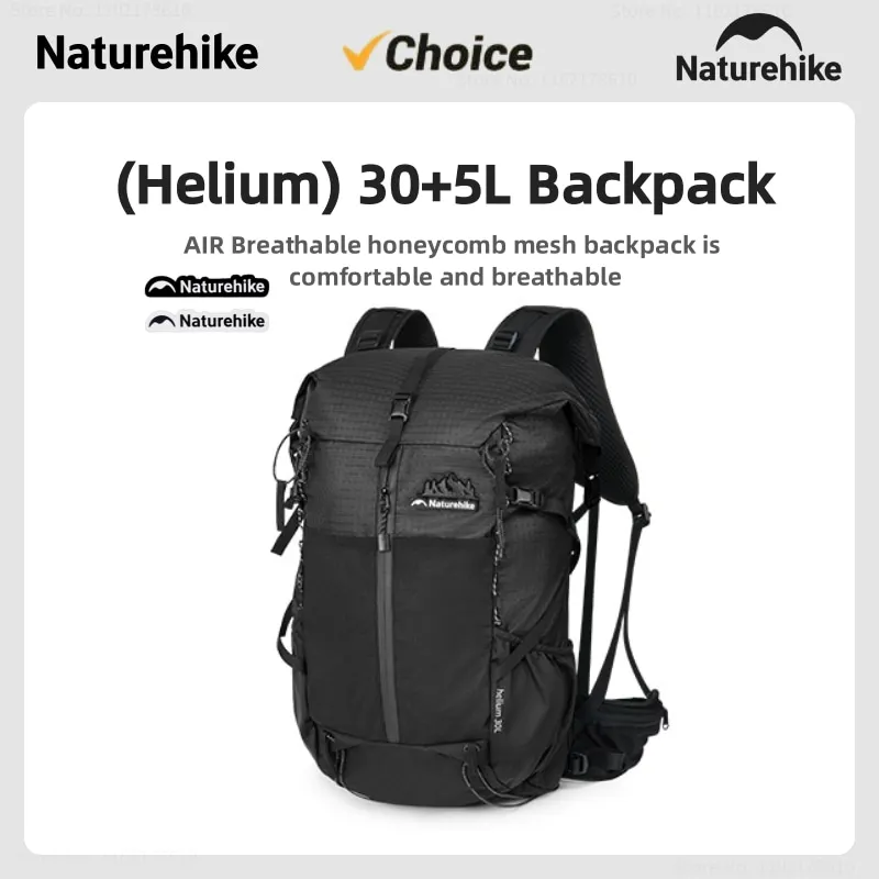 Naturehike Helium-30+5l Backpack Outdoor Travel Comfortable Breathable Shoulder Bag Waterproof Mountaineering Backpack Hiking