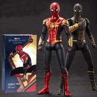 Genuine ZD Marvel SpiderMan NO Way Home Black & Gold Suit Integrated Suit Articulated BJD Figure Model Toys