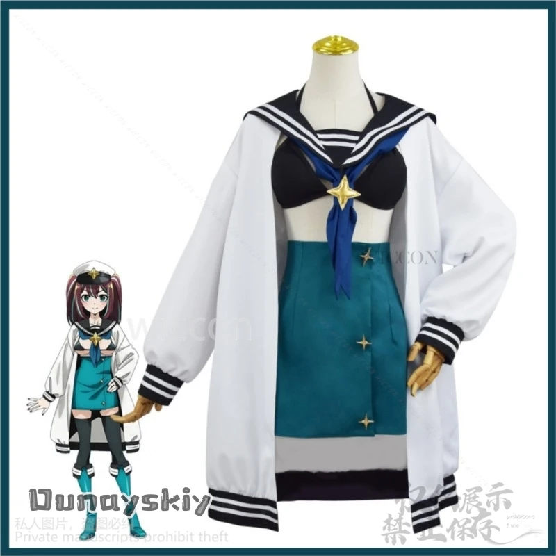 Anime I Admire Magical Girls Gushing Over Akoya Matama Cosplay Costume Loco Mujica Wig Uniform Woman Sexy Suit Bikini JK Dress