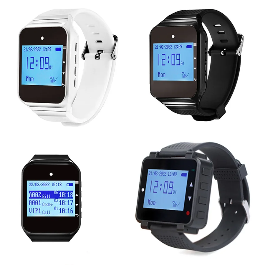 Watch Pager Wireless System Wrist Calling Guest Paging Table Button Service Caller Restaurant Waiter