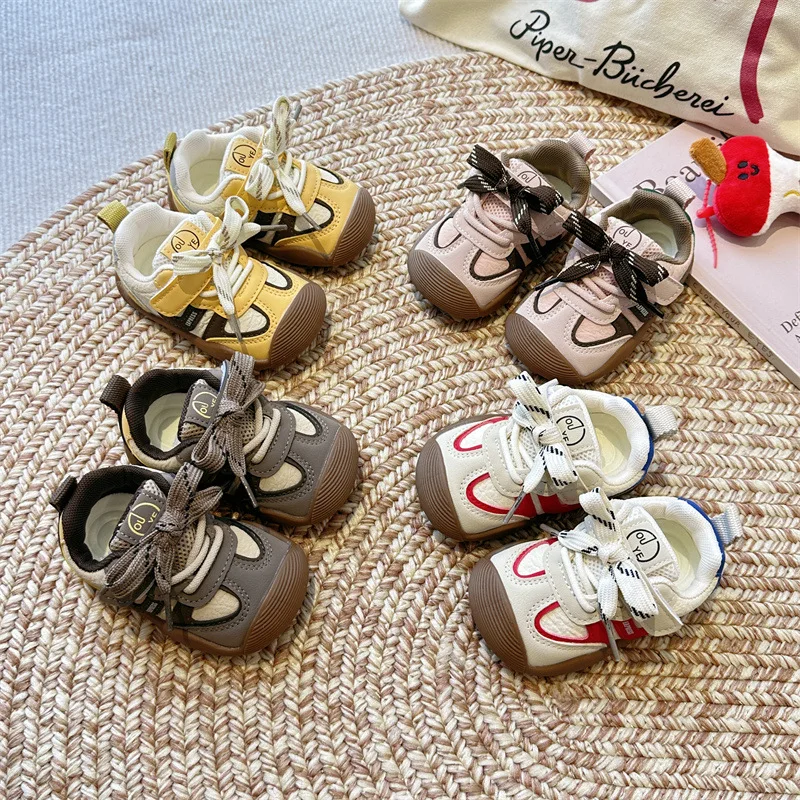 

Кроссовки Brand Gril Shoe 2025Autumn New Baby Shoe Soft Sole Baby Walking Shoes Breathable Boy Sports Shoes Fashion Girl Sneaker