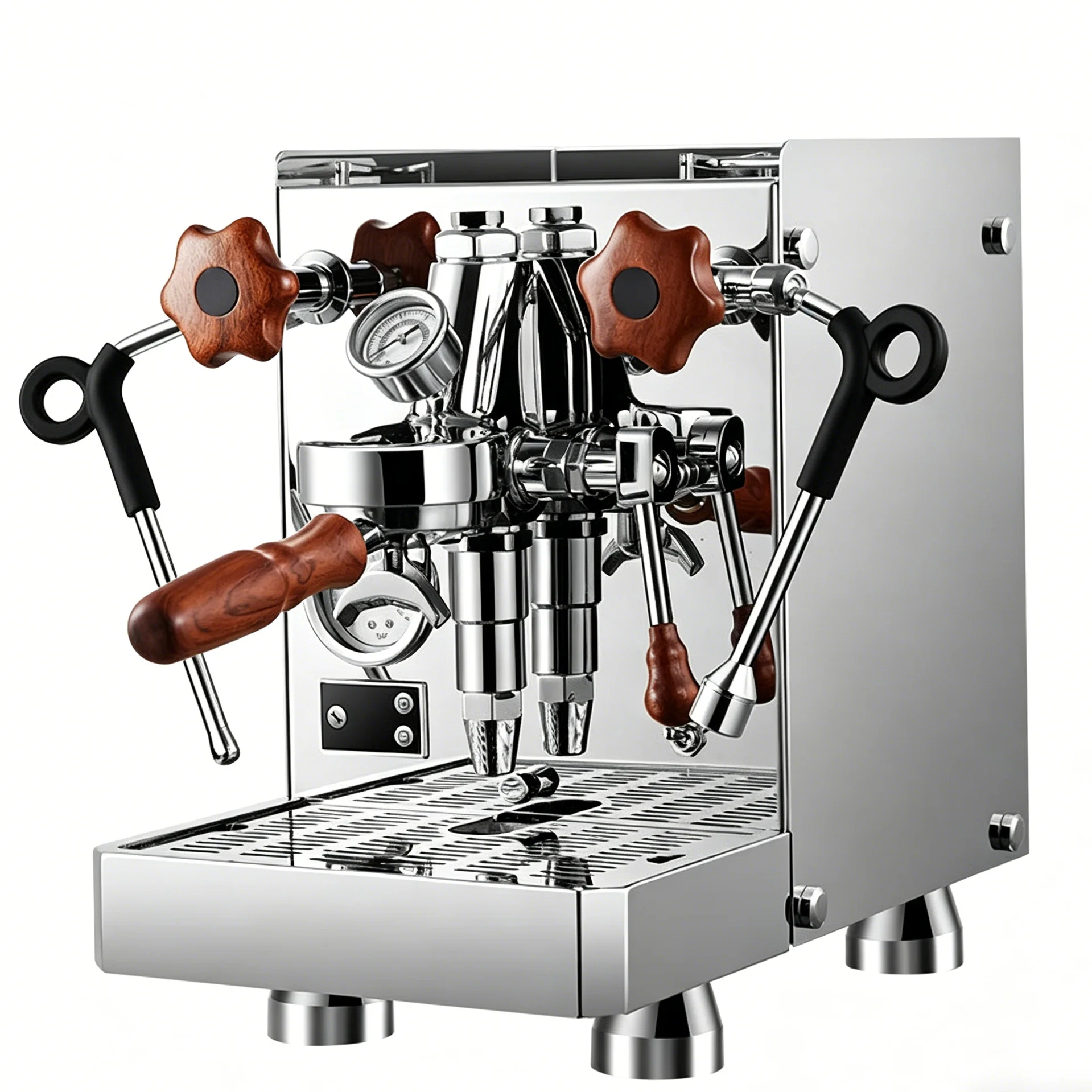 Professional E61 Group Commercial Grade Semi-Automatic Espresso Machine with Dual Boiler and 15 Bar Pressure