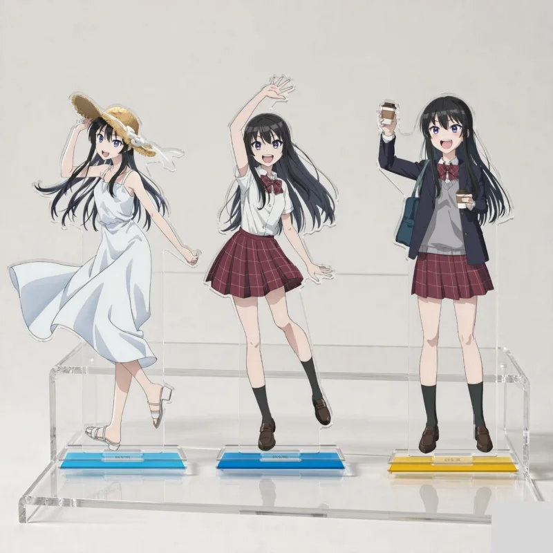 I Think I Turned My Childhood Friend into a Girl Anime Hiura Mihate Acrylic Figure Stand Keychain Toys Gifts 15CM
