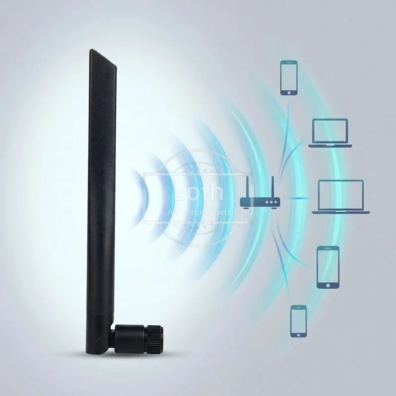 Eoth 5 Stück 2,4 GHz Gummiantenne Verstärkung 5 dBi SMA-Stecker PX4 auf SMA-Buchse Verlängerungskabel für Zigbee-Router Meshtastic-Netzwerk Largo – Detail 4