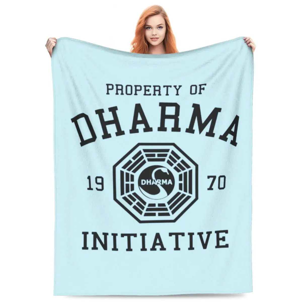 Dharma Initiative Blanket Flannel Sofa Throw Blanket Multi-function for Couch Bedding Travel Throws Bedspread Quilt