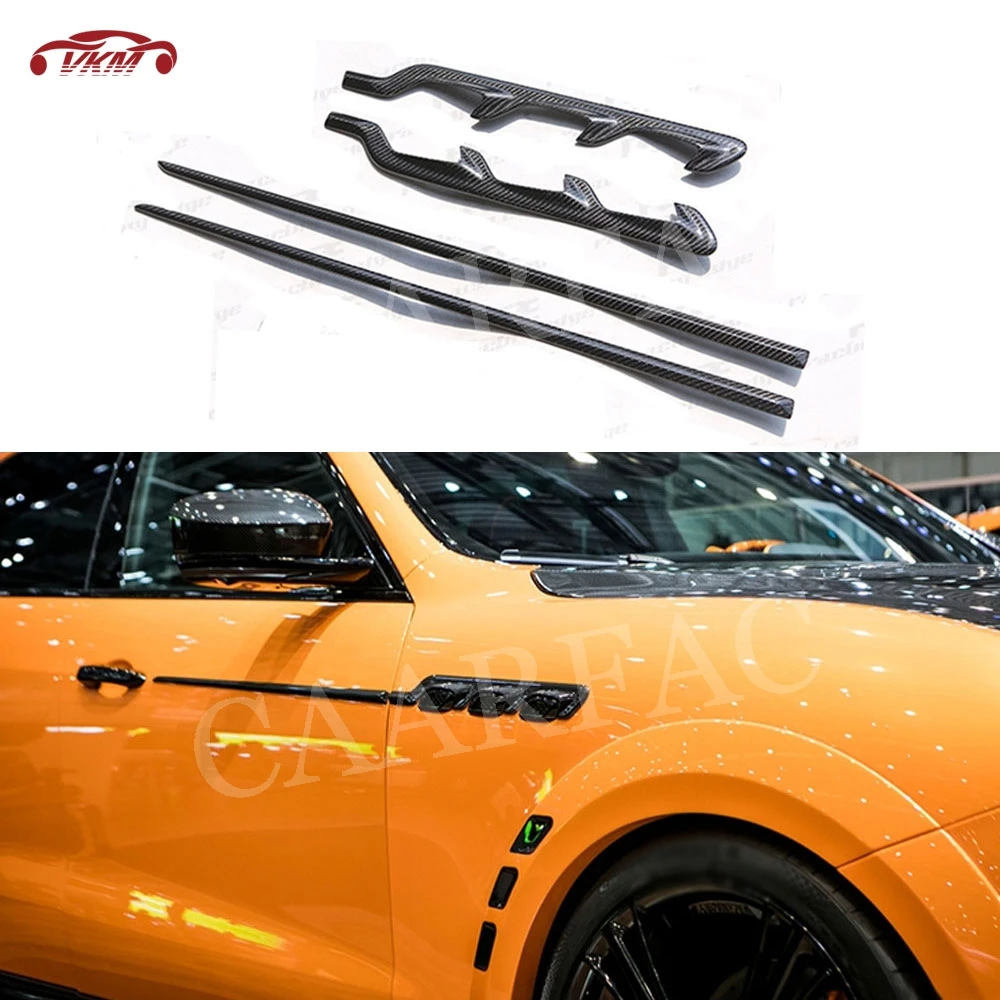 

Front Fender Side Air Vent Intake Trim Frame Door Decoration Strips for Maserati Levante 2016-2019 Carbon Fiber 4PCS/Set