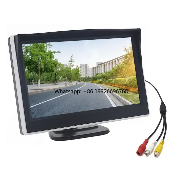 

Car Rear Monitor Parking Display 5 Inch Tft Lcd Car Rearview Camera Monitor System Back up Cctv Reversing Monitor