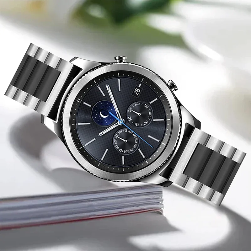 

20mm 22mm band For Samsung Galaxy watch 6/5 pro/4 Classic metal link Stainless Steel bracelet amazfit GTS-GTR-4-3-2e-mini strap