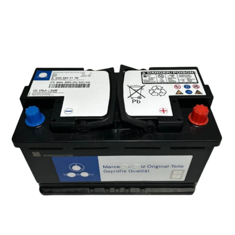 لمرسيدس بنز W212 w204 w205 w246 w117 w207 واط 156 000 982 2108 بطارية 12 فولت 80Ah AGM بدء تشغيل السيارة بطارية الرصاص الحمضية #3