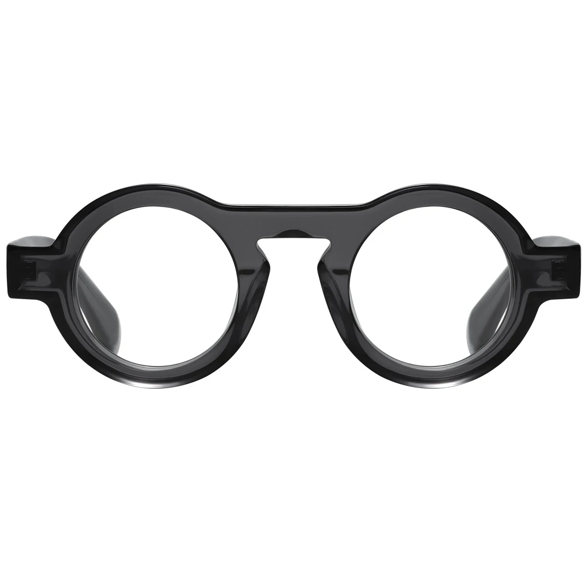 FYTOO Unisex Retro Fashion Gray Round Acetate Glasses, Face-Flattering, Ideal for Daily Outfits, Great Holiday/Birthday Surprise