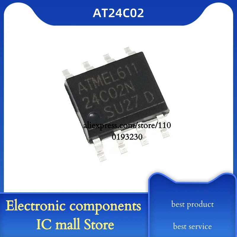 20pcs/lot  24C02N AT24C02N AT24C02N-10SU-2.7  24C02  24C02N-SU27-D 24C02N-PU27-D  IC EEPROM 8-SOIC 8DIP  In Stock