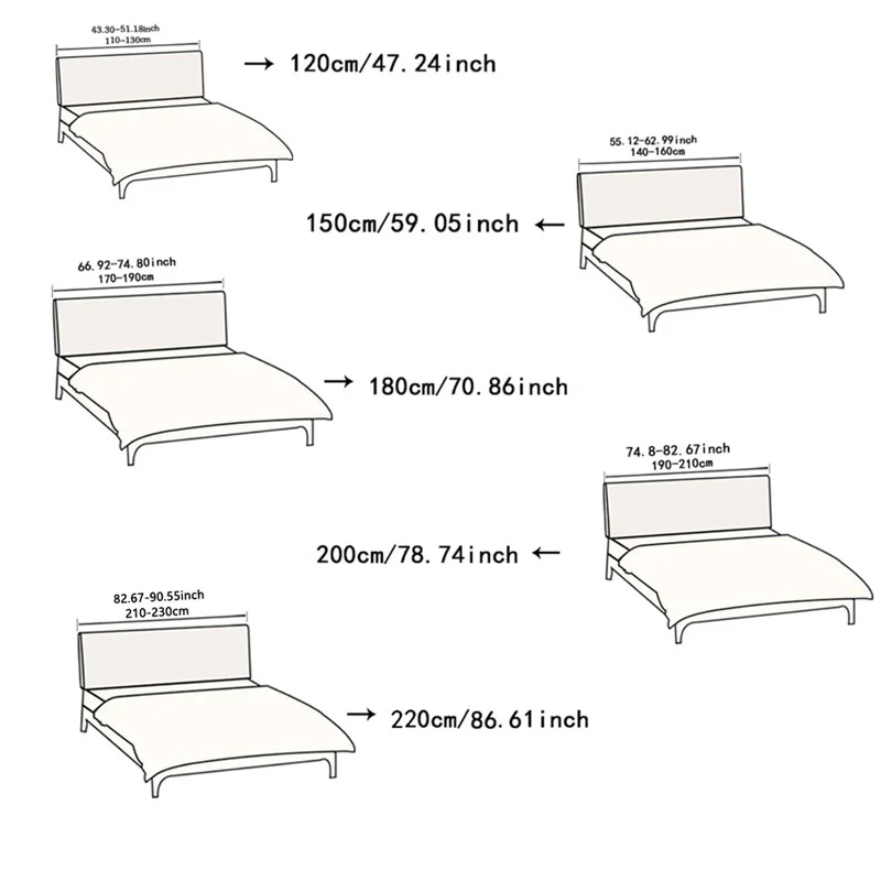 1pc Jacquard Bed Headboard Cover Solid Color Elastic Bed Head Slipcover Leaves Printed All-inclusive Bed Backrest Cover Bedroom