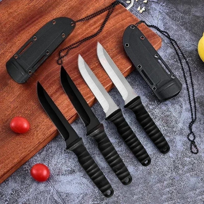 Stainless Steel Meat Cleaver Sharp Boning Knife Fishing Accessories Knife with Holster Multifunction Vegetable Fruit Knife