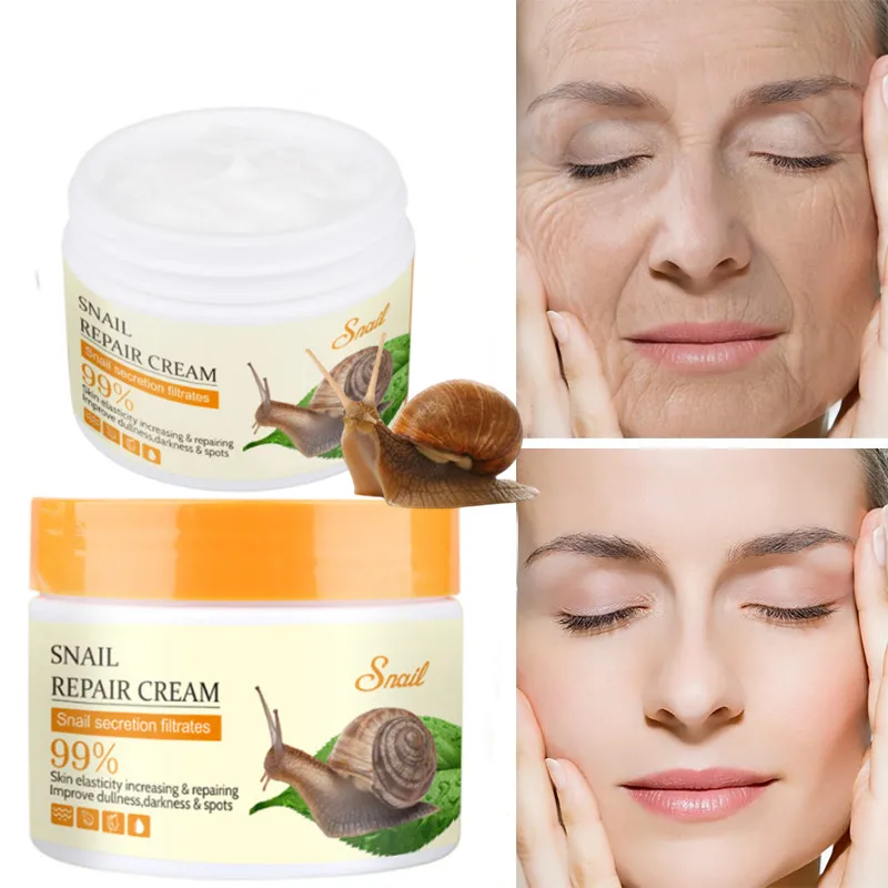 

60G Snail Face Cream Collagen Anti-Wrinkle Whitening Facial Cream Hyaluronic Acid Moisturizing Anti-aging Nourishing Serum