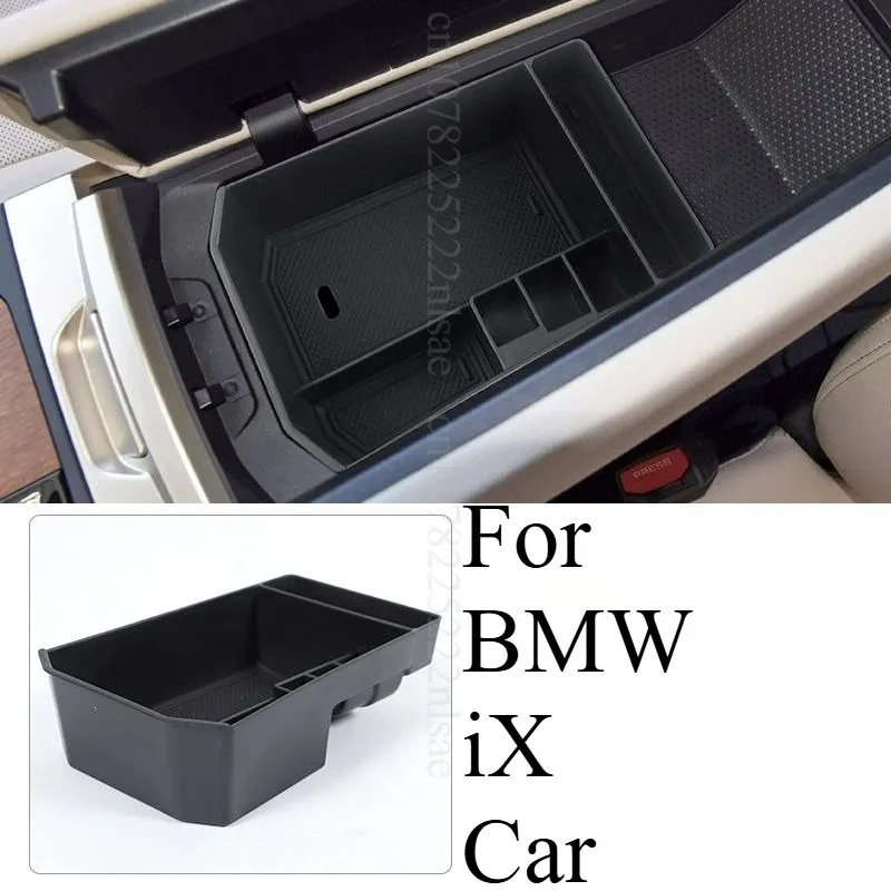 

For BMW iX Armrest Storage Box Organizer Car Interior Accessories Practical Tray Container to Keep Items Tidy Efficient