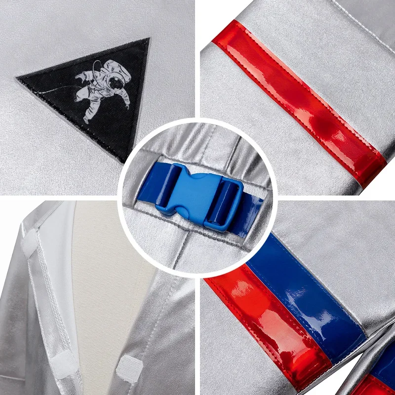 RT01 argent Spaceman combinaison garçons astronaute Costume pour Halloween Cosplay pilote carnaval fête déguisement & Gf1
