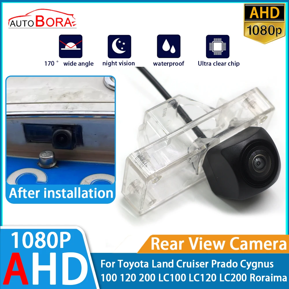 

Reverse Parking Car Rear View Camera AHD 1080P for Toyota Land Cruiser Prado Cygnus 100 120 200 LC100 LC120 LC200 Roraima