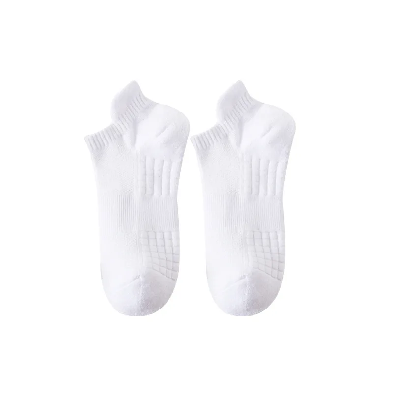 Men White Black Thick Breathable Cotton Cushion Crew Outdoor Sports Hiking Trekking Socks Work Boot Socks For Men 37-46 EU