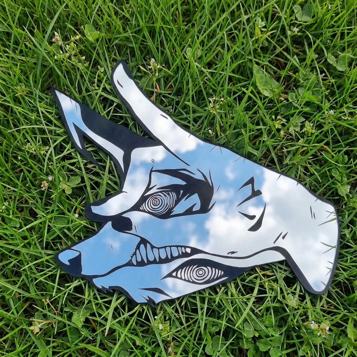 

Зеркало в стиле аниме «Человек-бензопила» для декора комнаты, нестандартное зеркало для спальни, уникальный домашний декор, подарки для фанатов манги