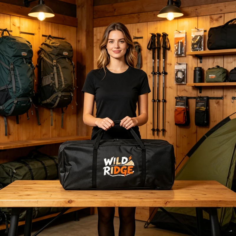 Heavy-duty 600D Oxford fabric travel bag, foldable and lightweight carry-on bag, ideal for hiking, fishing, picnics, and travel