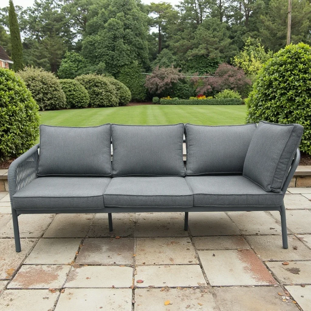 

Modern Design Outdoor Furniture Set Aluminum Rope Sitting Area Patio Garden Lounge Terrace Backyard Hotel Gym Application