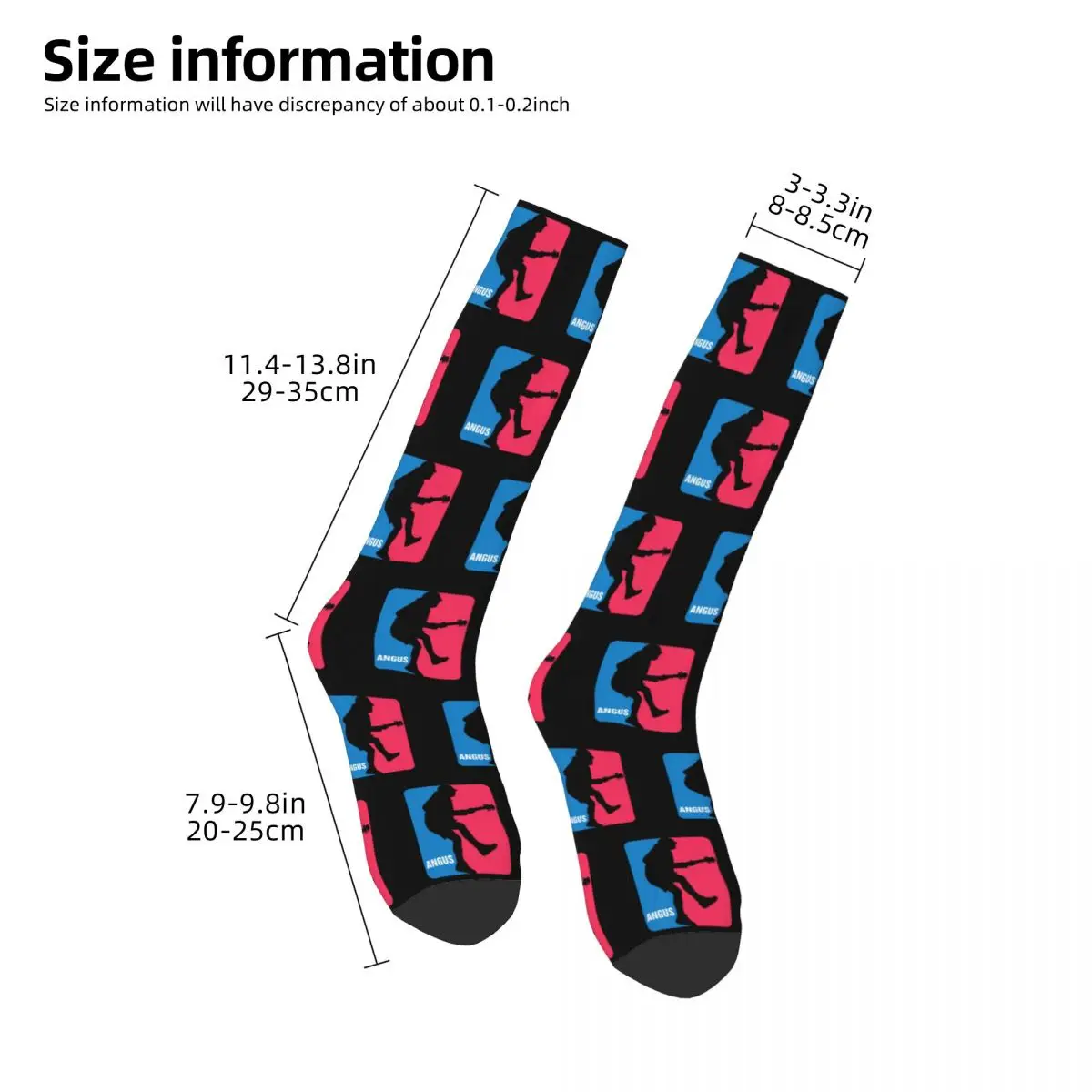 Angus Young Sport Logo Socks Harajuku Super Soft Stockings All Season Long Socks Accessories for Man's Woman's Gifts