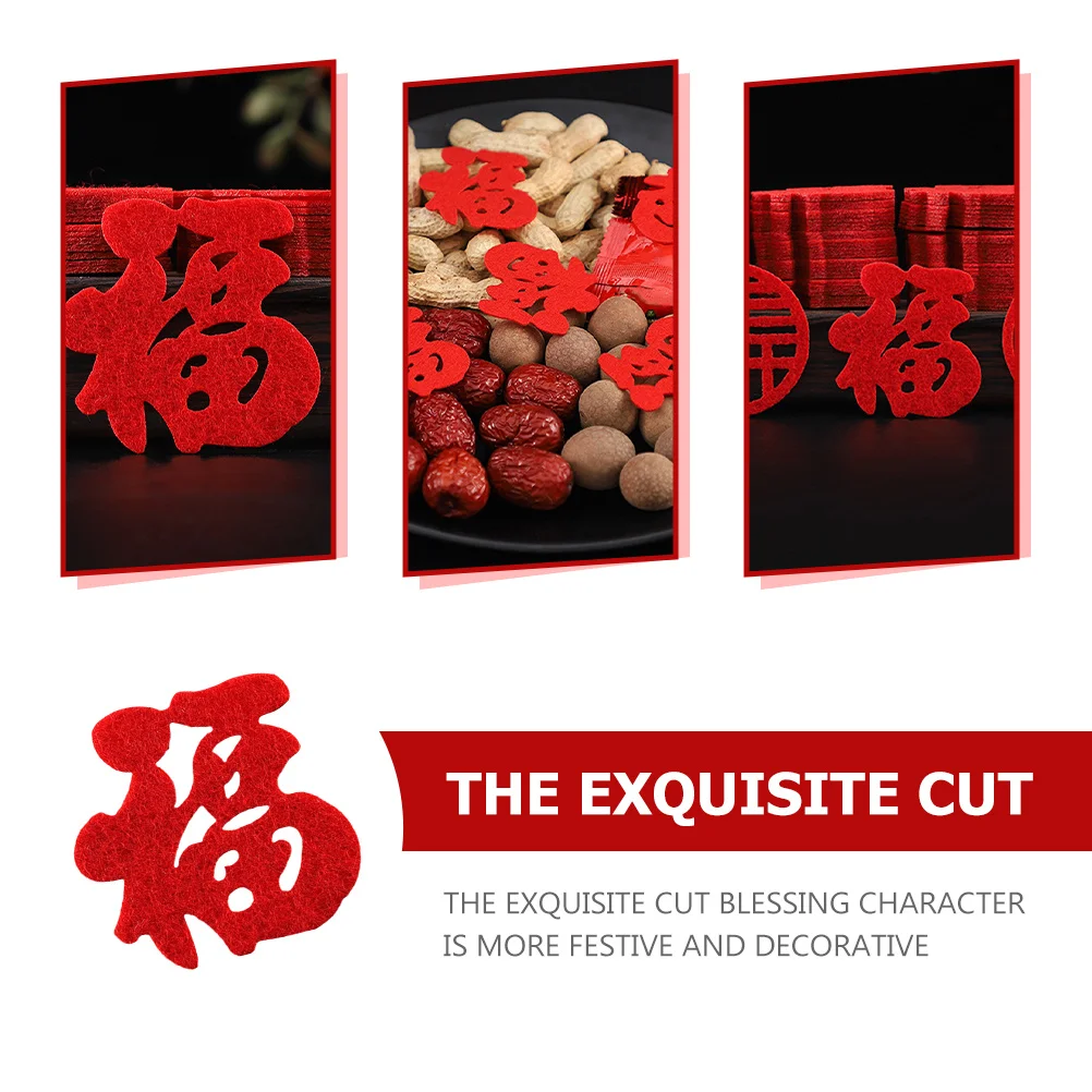 90Pcs Fu Character Door Window Stickers Classic Chinese Calligraphy Decoration Spring Festival Home Decor New Year Glass Decals