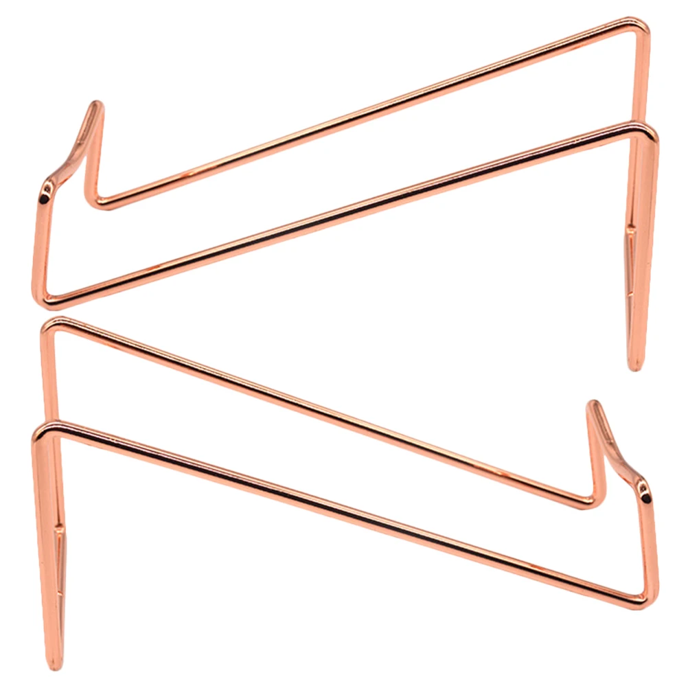 

2 Pcs Red Storage Bracket Desktop Stand Modern Display Garden Decorative Bottle Metal Holders Counter/desktop Whiskey