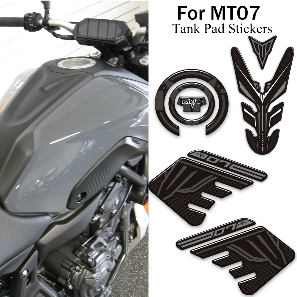 

For Yamaha MT-07 MT07 MT 07 SP 2021 2022 Motorcycle Fuel Tank Pads Protector Stickers Decal Gas Knee Grip Traction Pad Sticker