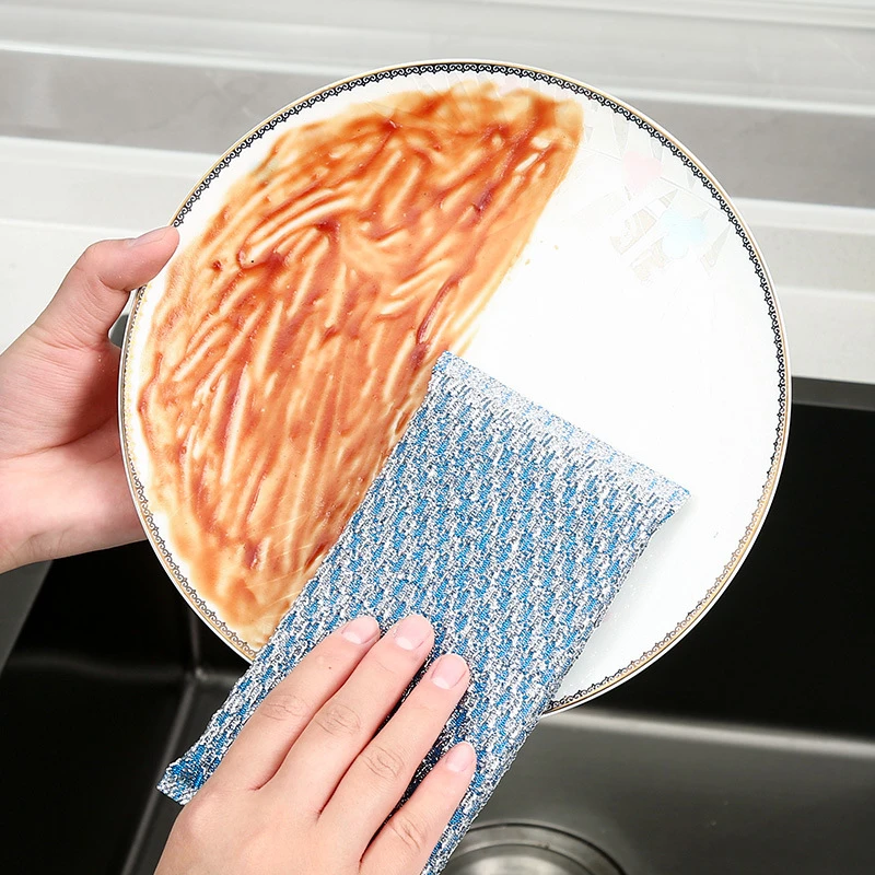 Double Side Dishwashing Sponge Non Scratch Scouring Sponge Pan Pot Wash Sponges Home Kitchen Thickened Dish Cleaning Sponge Rags