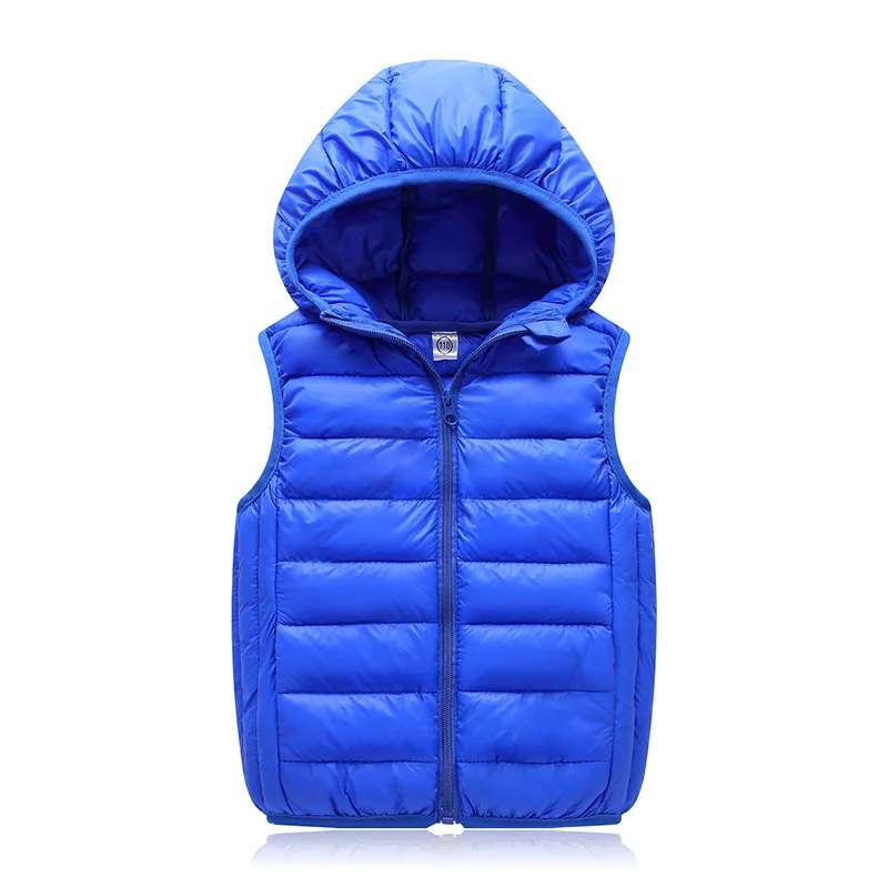 Children's Vest Kids Hooded for Boys Girls Sleeveless Jacket Autumn Waistcoats Light Outerwear Body Warmer Coats Teens Clothing