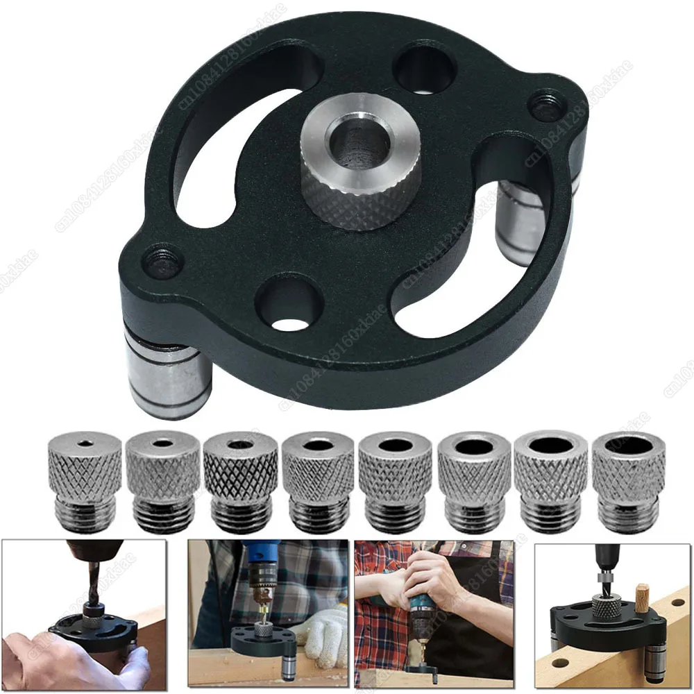 

3-10mm Vertical Self-centering Doweling Jig Straight Hole Puncher Drill Guide Locator For Furniture Connection Woodworking Tools