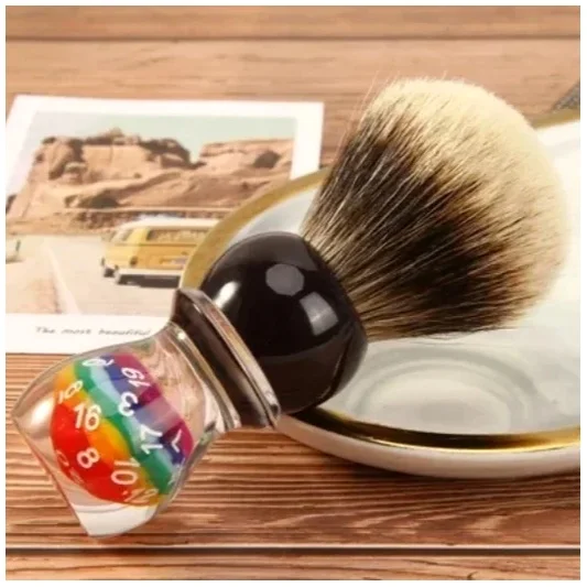 Lucky Dice Design YAQI Shaving Brush Holder 26mm Two Band  Hair Quality Pure  High-Density Care Travel tools Men's