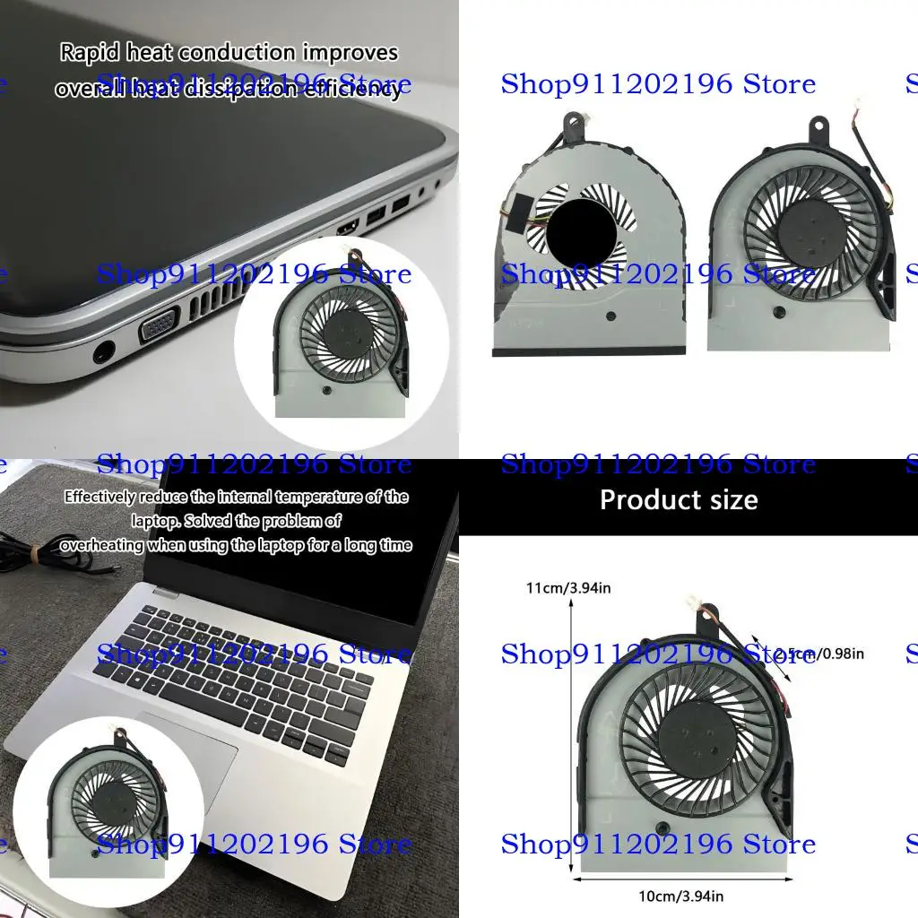 

P82A ноутбук ЦП Охлаждающий вентилятор DC5V 0,5A 4PIN 4WIRE FAN FAN для 5458 5459 5558 5559 COOLERS