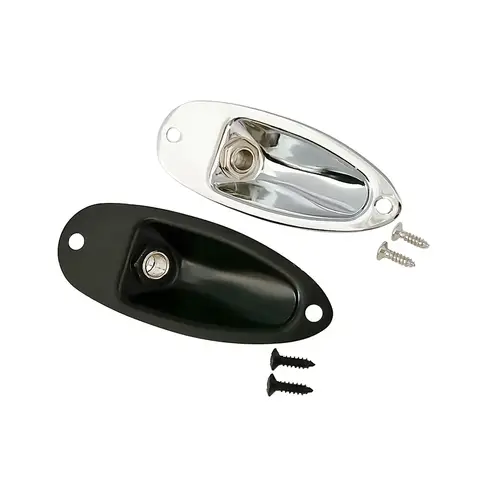 Replacement For Strat Stratocaster Electric Guitar Jack Plate 6.35mm 1/4" Boat Shaped Audio Connector Socket Panel
