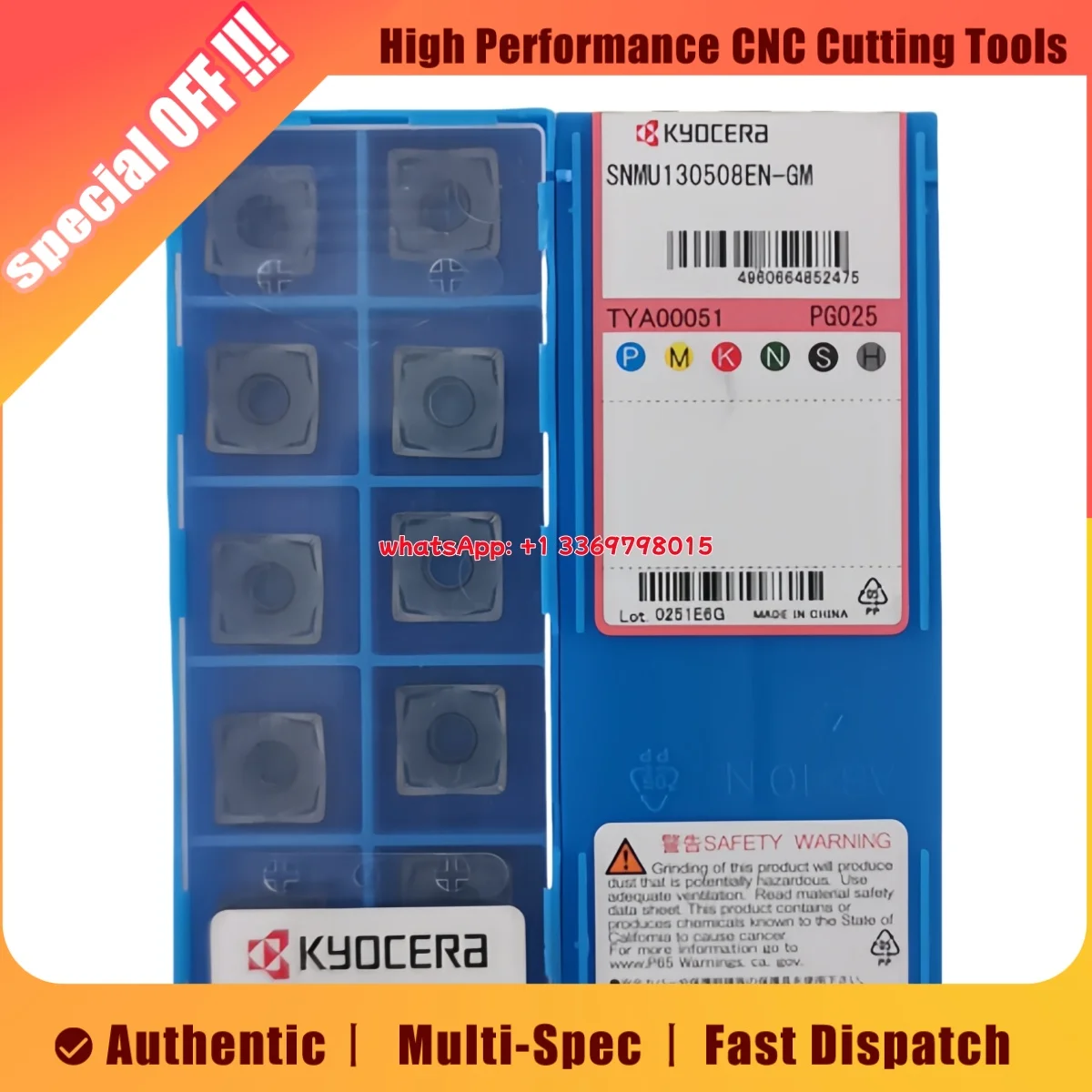 

Original SNMU SNMU1305 08 EN-GM PG025 TB620M PG035 Milling Insert