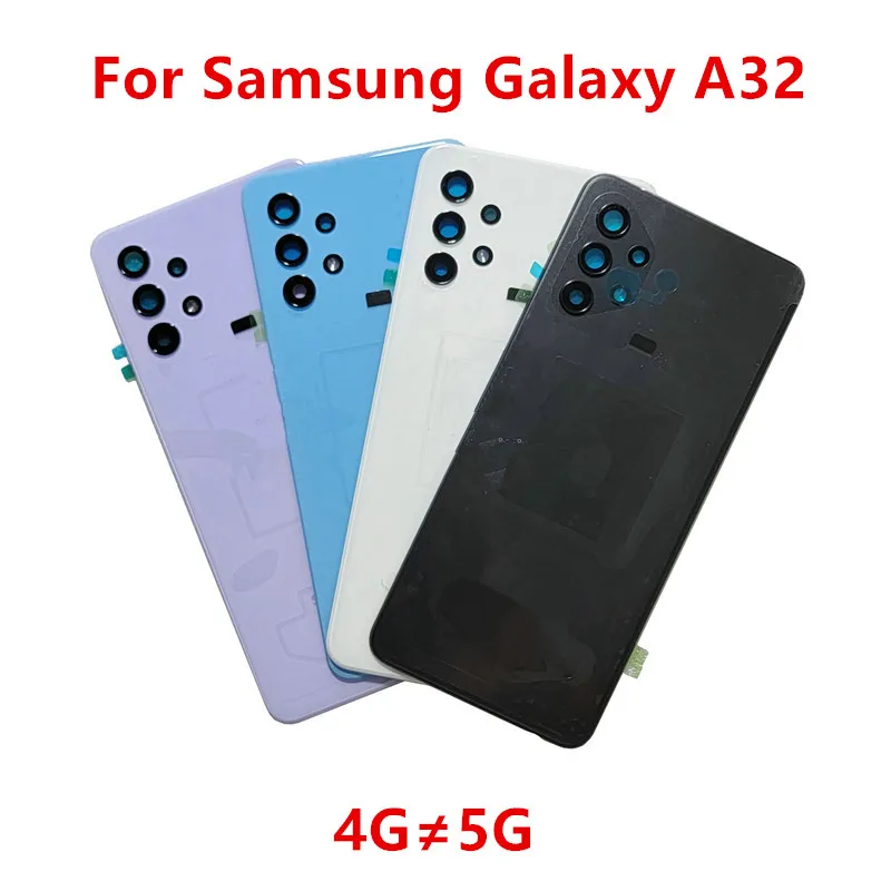 

A326 A326 Housing For Samsung Galaxy A32 4G 5G Plastic Battery Back Cover Repair Replace Door Phone Rear Case + Camera Lens