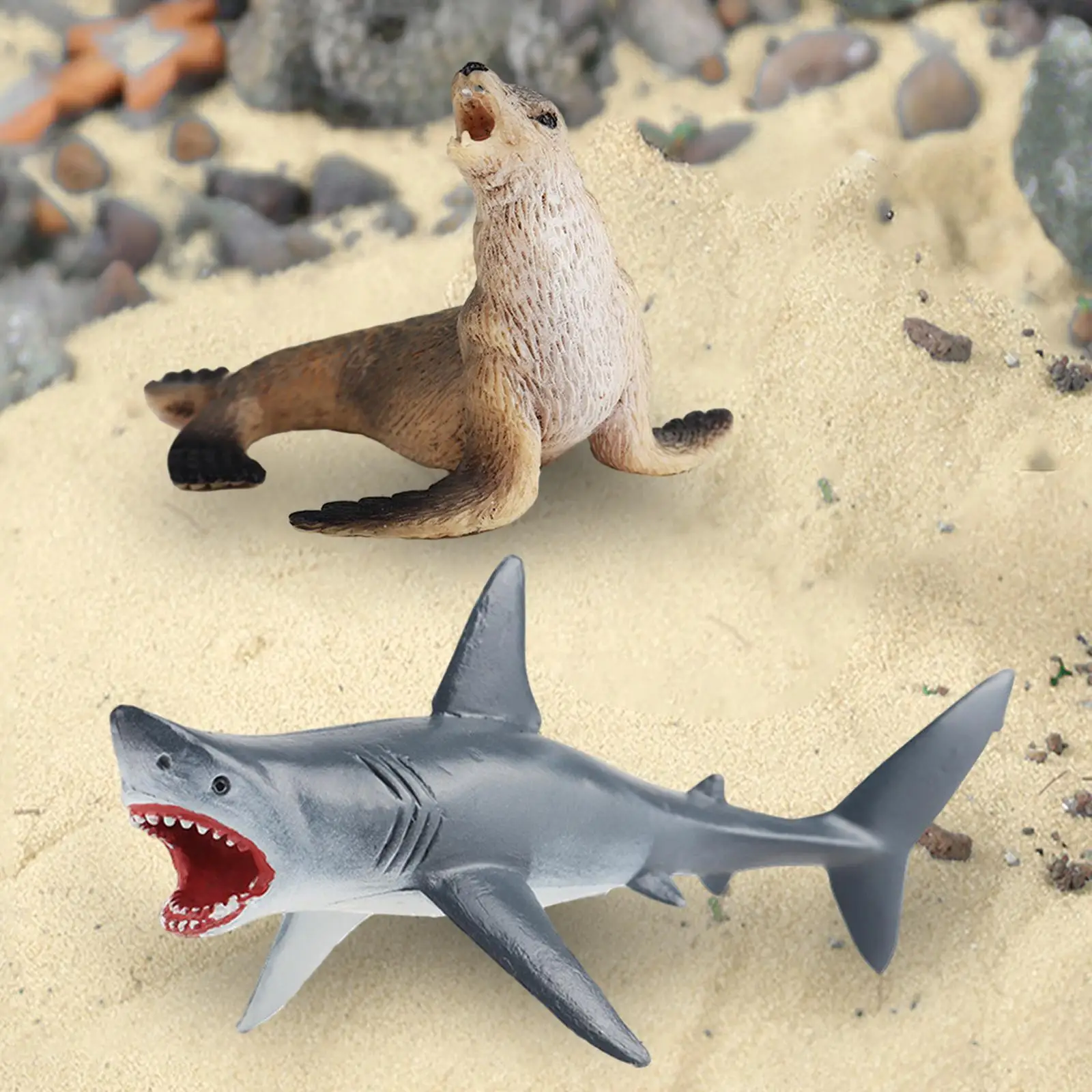 Mini figurines d'animaux marins pour enfants, jouet nitive Leone, décoration de bureau, cadeaux de fête