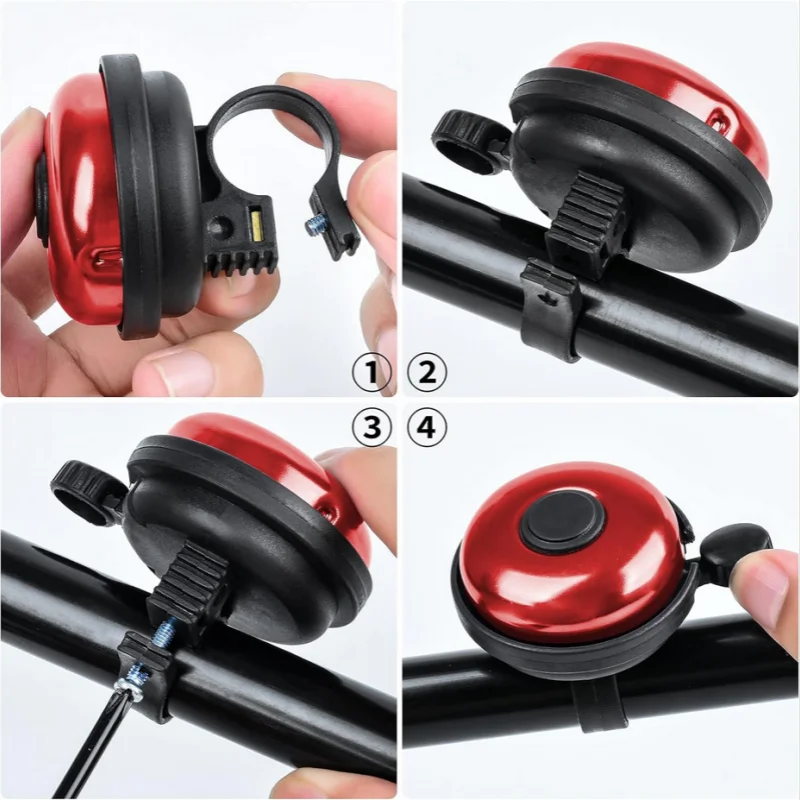 1pc Bicycle Bell Mountain Bike Rotating Horn Safe Riding Aluminum Alloy Handlebar Metal Ring Riding Accessories image 2