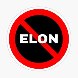 No Elon Round Anti Elon Musk Bumper De 5PCS Stickers for Anime Laptop Window Kid Wall Luggage Room Water Bottles Decorations