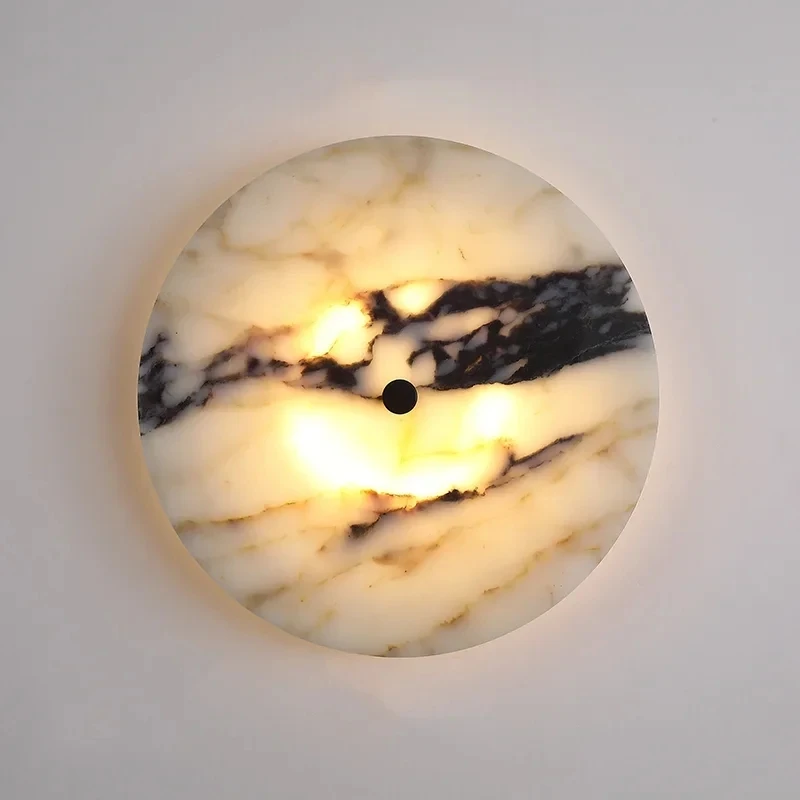

High-end Luxury Marble Led Wall Lamp For Living Room, Bedroom, Bedside, Clock Wall Lamp, Room Decoration Atmosphere Wall Lamp