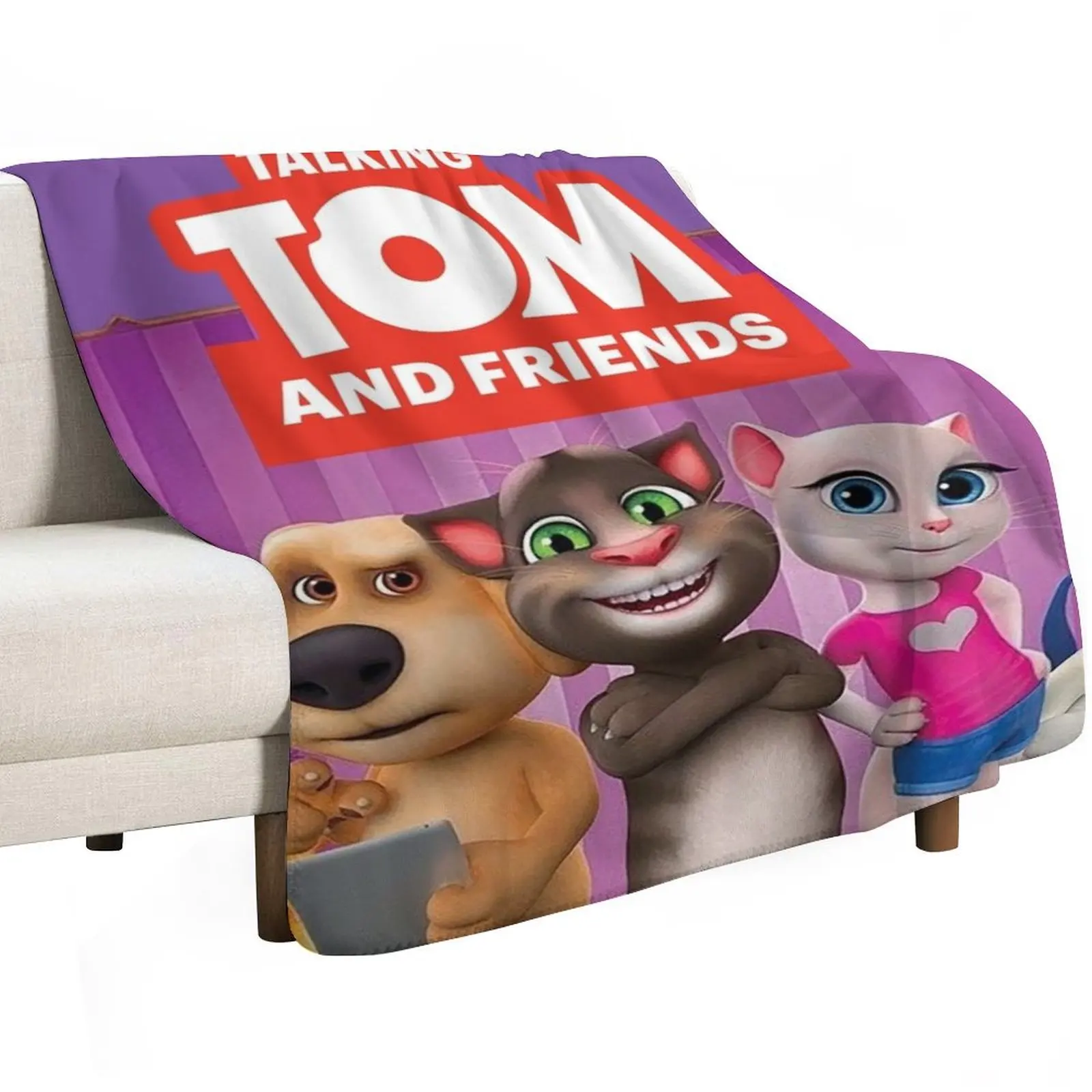 Sixtom the My Talking and friends Tom 2 2021 Throw Blanket Sofas Hairy Loose Comforter Cute Blankets