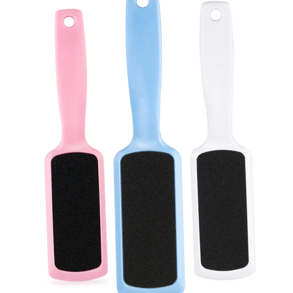 6pcs Plastic Double Sided Sandpaper Exfoliating Scrub File Foot Callus Remover Pedicure Tool Dead Skin Removal Portable Nail